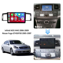 Eunavi Android 11 Car Radio DSP Multimedia Player For Infiniti M35 M45 2006-2009 Nissan Fuga GT450 Y50 2005-2007 GPS Navigation