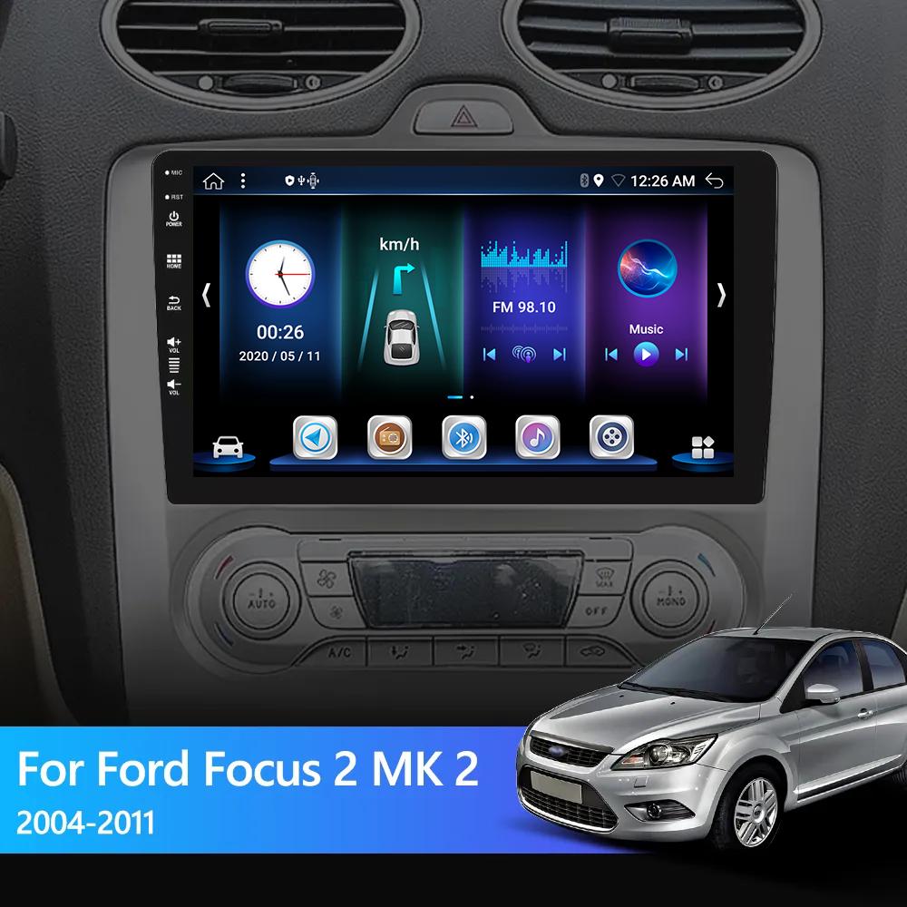 Eunavi CarPlay 8Core Car Radio Multimedia Player For ford focus 2 Mk2 2004-2008 2009 2010 2011 Android Auto GPS 2din autoradio