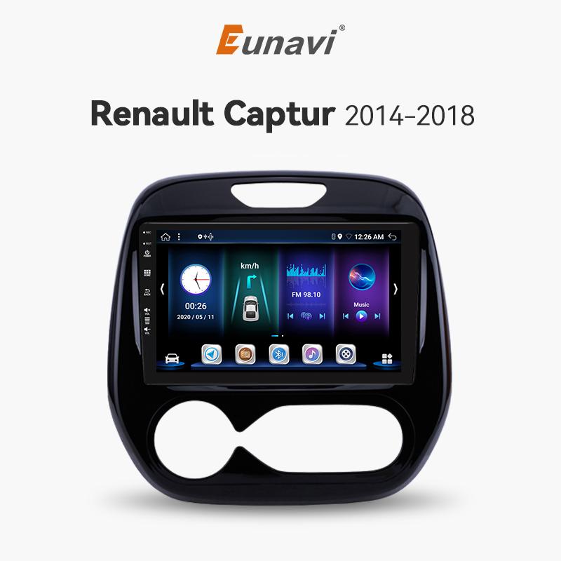 Eunavi 2 Din Android Auto Radio GPS For Renault Kaptur Captur 2014-2018 Car Multimedia Player Video Audio 4G 2DIN QLED Carplay