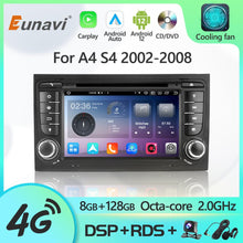 Load image into Gallery viewer, Eunavi Android 12 7862c Car Radio DSP Multimedia Player For A4 S4 B6 B7 RS4 8E 8H 8F B9 Seat Exeo 2002-2008 GPS Navigation 4G