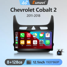 Load image into Gallery viewer, Eunavi 2din Car Multimedia Video Player For Chevrolet Cobalt 2 2011 - 2018 Android 10 Navigation GPS QLED 1920*860P 4G