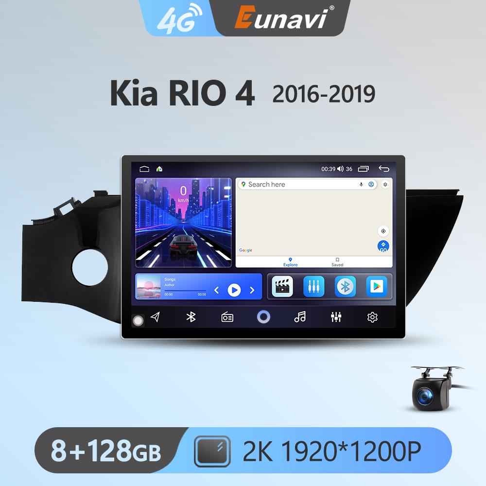 Eunavi 7862 8Core 2K 13.1inch 2din Android Radio For Kia RIO 4 2016 - 2019 Car Multimedia Video Player GPS Stereo Carplay