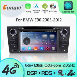 Eunavi Android 12 7862 Car Radio DSP Multimedia Player For BMW 3 E90 E91 E92 E93 2005-2012 Autoradio Video GPS Navigation 4G IPS