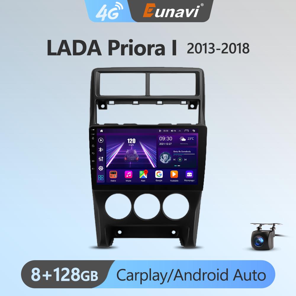 Eunavi 4G 2DIN Android Auto Radio GPS For LADA Priora I 1 2013 - 2018 Car Multimedia Video Player Carplay 2 Din