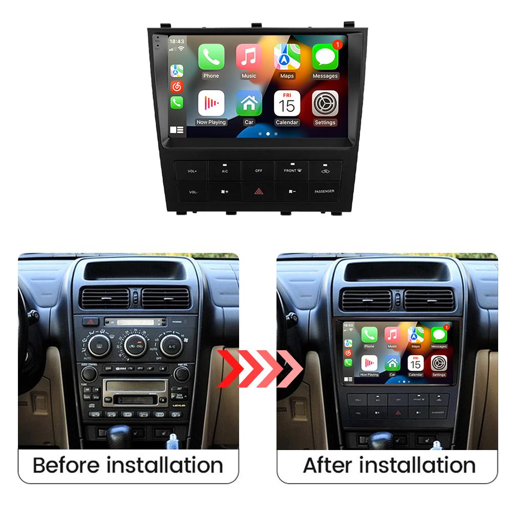 Eunavi 4G 2DIN Android Auto Radio GPS For Lexus IS200 300 1999-2005 Car Multimedia Video Player Carplay 2 Din