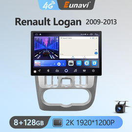 Eunavi 7862 13.1inch 2din Android Radio For Renault Logan 1 Sandero 2009 - 2015 Car Multimedia Video Player GPS Stereo 8Core 2K