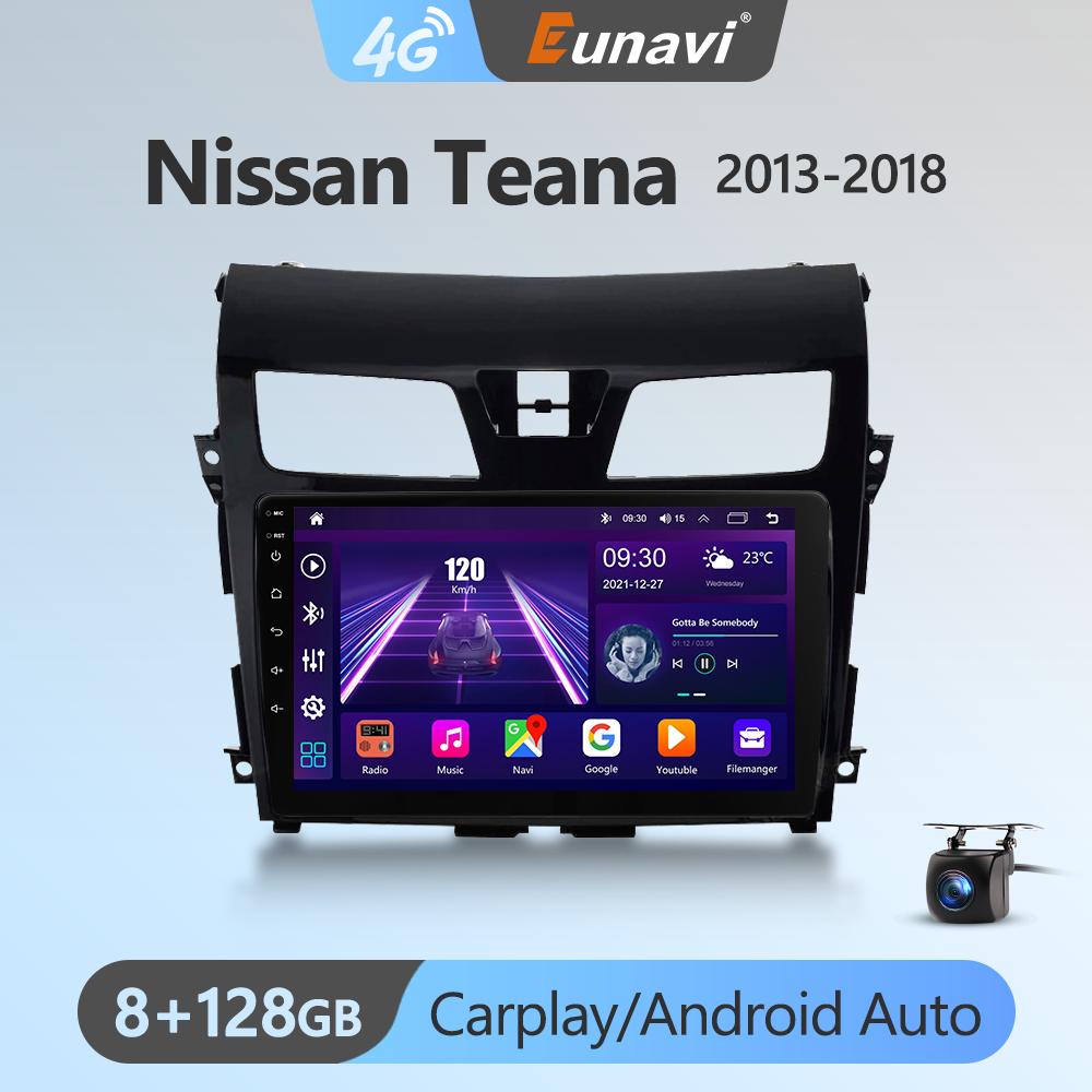 Eunavi 4G 2DIN Android Auto Radio GPS For Nissan Teana J33 Altima 2 2013 - 2018 Car Multimedia Video Player Carplay 2 Din DVD