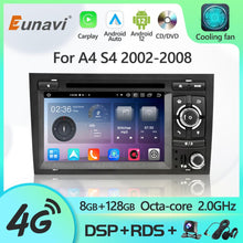 Load image into Gallery viewer, Eunavi Android 12 7862c Car Radio DSP Multimedia Player For A4 S4 B6 B7 RS4 8E 8H 8F B9 Seat Exeo 2002-2008 GPS Navigation 4G