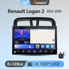 Eunavi 7862 8Core 2K 13.1inch 2din Android Radio For Renault Logan 2 2012 - 2019 Car Multimedia Video Player GPS Stereo