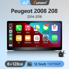 Załaduj zdjęcie do przeglądarki galerii, Eunavi 2din Car Multimedia Video Player For Peugeot 2008 208 2014 - 2018 Android 10 Navigation GPS QLED 1920*860P 4G Carplay