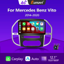 Cargar imagen en el visor de la galería, Eunavi 12.1&#39;&#39; 2 DIN Android Auto Radio For Mercedes Benz Vito 3 2014 2015 2016 2017 2018 2019 2020 Car Multimedia GPS Carplay