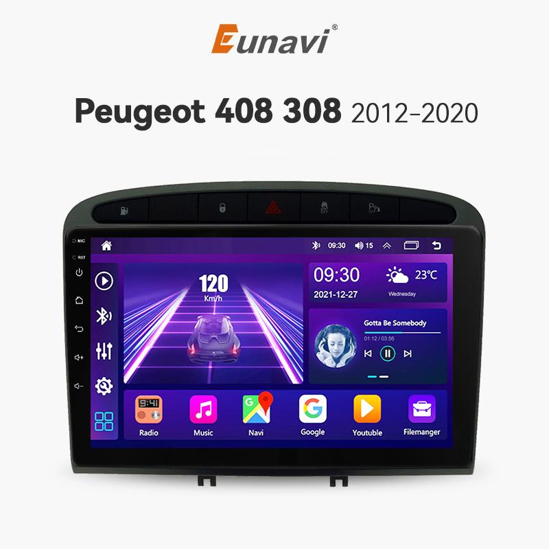 Eunavi 7862c Carplay Android Auto Radio For Peugeot 408 For Peugeot 308 308SW Car Radio Multimedia Video Player 4G Navigation