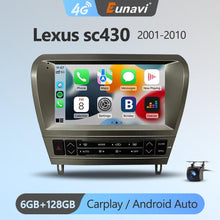 Charger l&#39;image dans la galerie, Eunavi Android Car Radio multimedia Player For Lexus SC430 2001-2010 Android Car Radio Stereo Autoradio 2 Din Tesla Style 4G