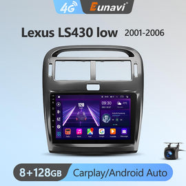 Eunavi Android 11 Car Radio DSP Multimedia Player For Lexus Ls430 2001-2006 Autoradio Video QLED Screen GPS Navigation Carplay