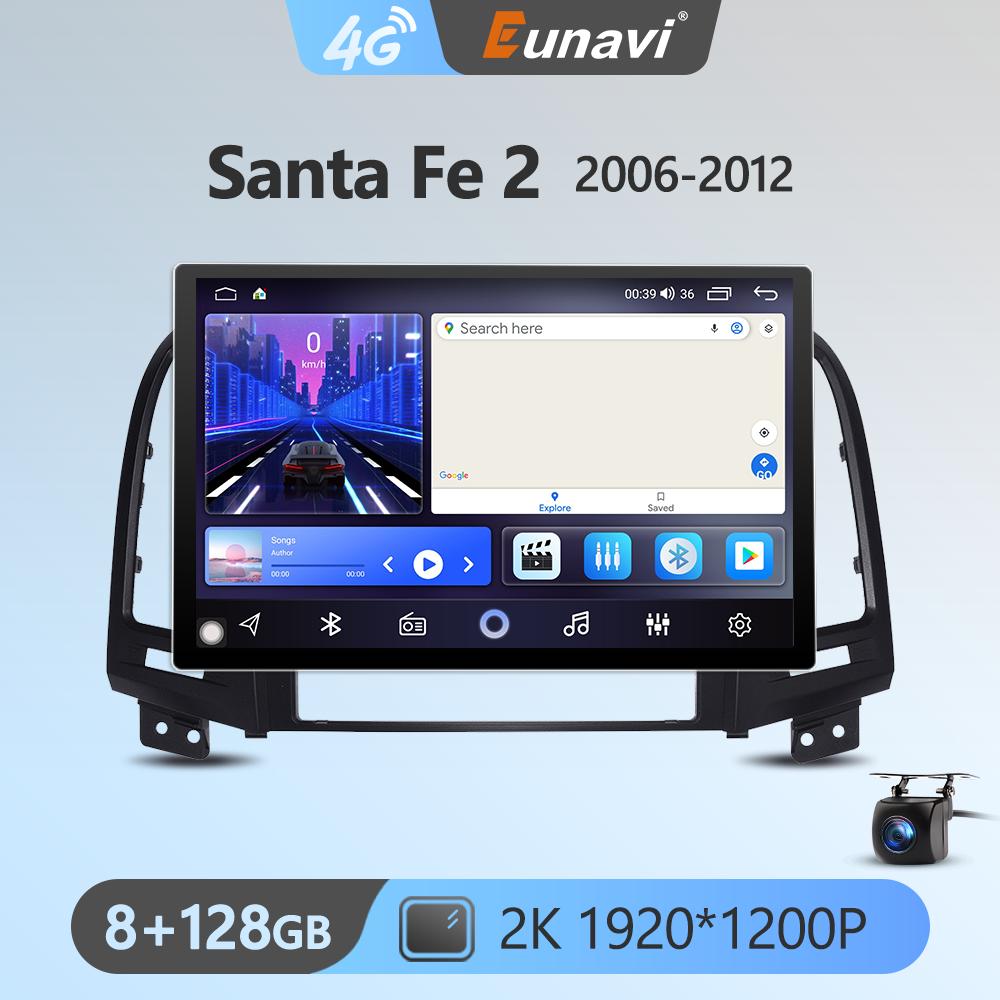 Eunavi 7862 8Core 2K 13.1inch 2din Android Radio For Hyundai Santa Fe 2 2006 - 2012 Car Multimedia Video Player GPS Stereo