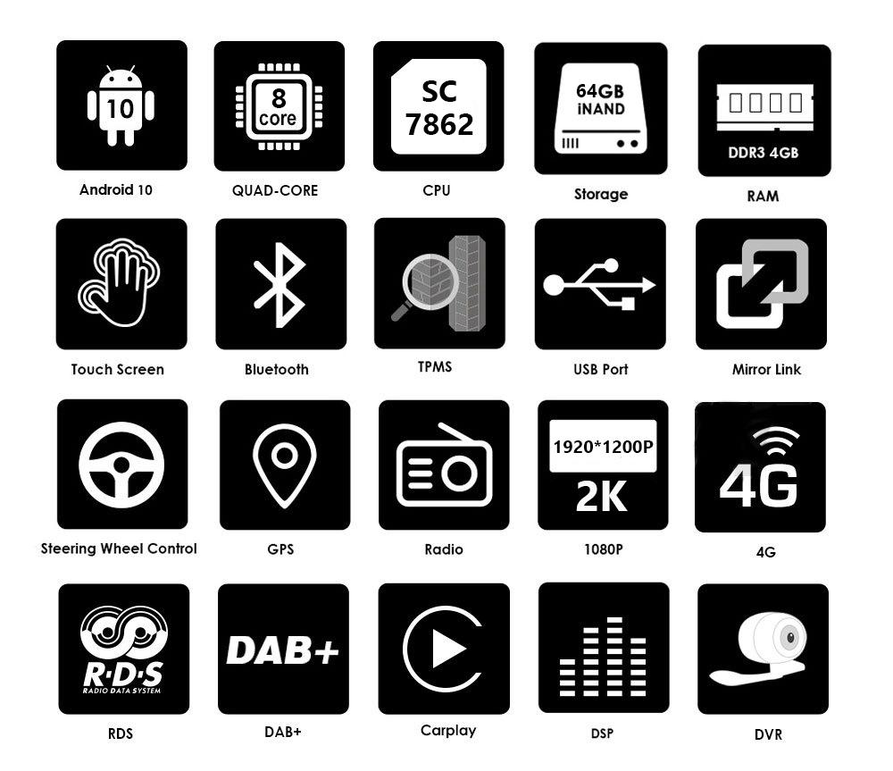Eunavi 7862 8Core 2K 13.1inch 2din Android Radio For Geely Atlas NL-3 2016 - 2020 Car Multimedia Video Player GPS Stereo