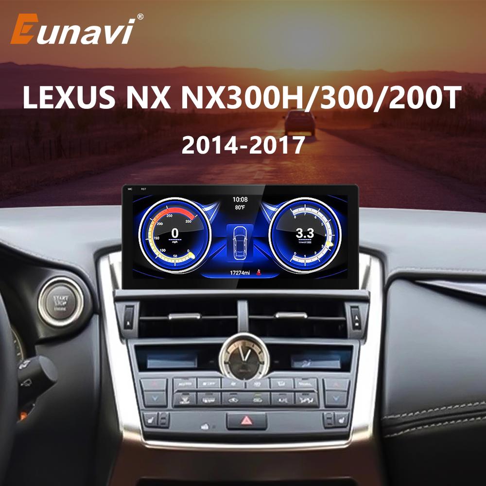 Eunavi 12.3 Car Video Player CARPLAY For lexus NX NX300h NX300 NX200T 2014-2017 GPS Navigation 1920*720 Stereo Android 11