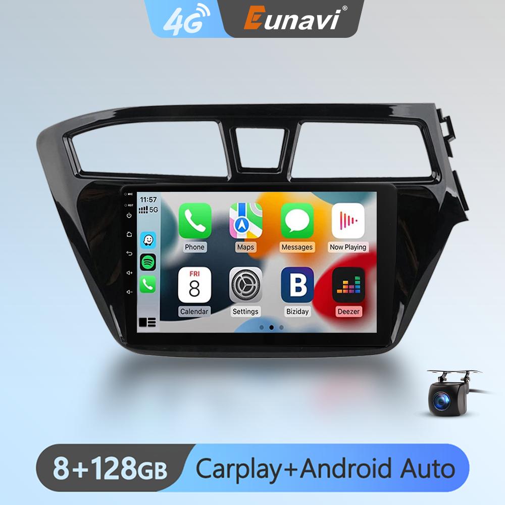 Eunavi 2DIN Android 10 Car Multimedia Player For Hyundai I20 2015 2016 2017 2018 Car Radio Stereo GPS Navigation 2 Din NO DVD