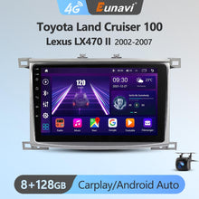 Załaduj zdjęcie do przeglądarki galerii, Eunavi 4G 2DIN Android Auto Radio GPS For Toyota Land Cruiser 100 For Lexus LX470 2002-2007 Car Multimedia Video Player Carplay