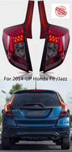 Laden Sie das Bild in den Galerie-Viewer, Vland For 2014-UP Honda Fit /JazzTail Lights Led Red Lens New Design Plug And Play