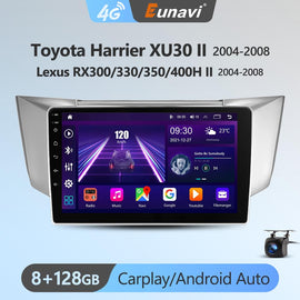 Eunavi 4G 2DIN Android Radio GPS For Lexus RX300 330 350 400H II Toyota Harrier XU30 II 2004-2008 Car Multimedia Video Player