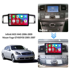 Eunavi Android 11 Car Radio DSP Multimedia Player For Infiniti M35 M45 2006-2009 Nissan Fuga GT450 Y50 2005-2007 GPS Navigation